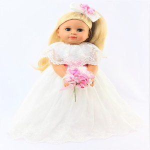 WEDDING or COMMUNION GOWN WITH PINK ribbon
